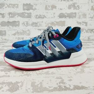 Adidas 90s Run Parley Blue Logo Lace Up Athletic Running Sneakers E726